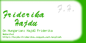 friderika hajdu business card