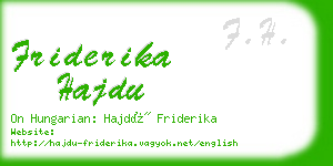 friderika hajdu business card